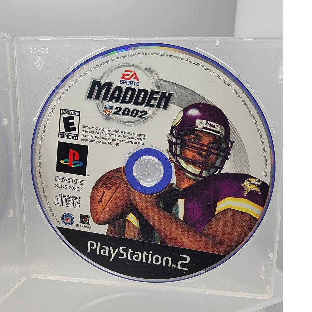 Madden NFL 2002 (Sony PlayStation 2, 2001) DISC ONLY